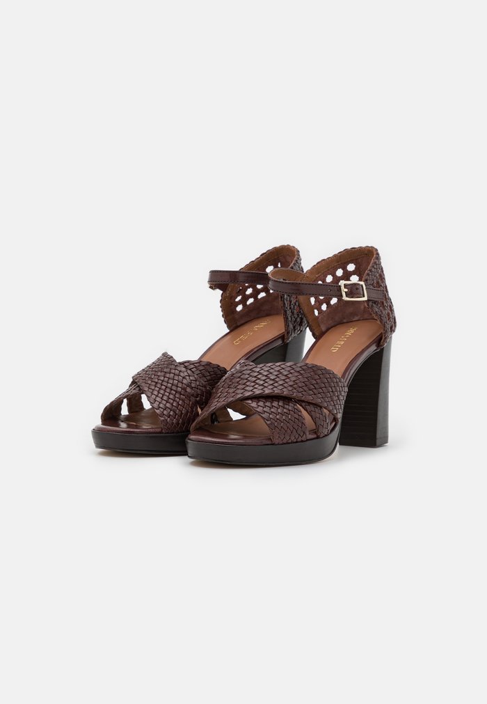 Sandales Anna Field High Marron Femme | OAB-4371720